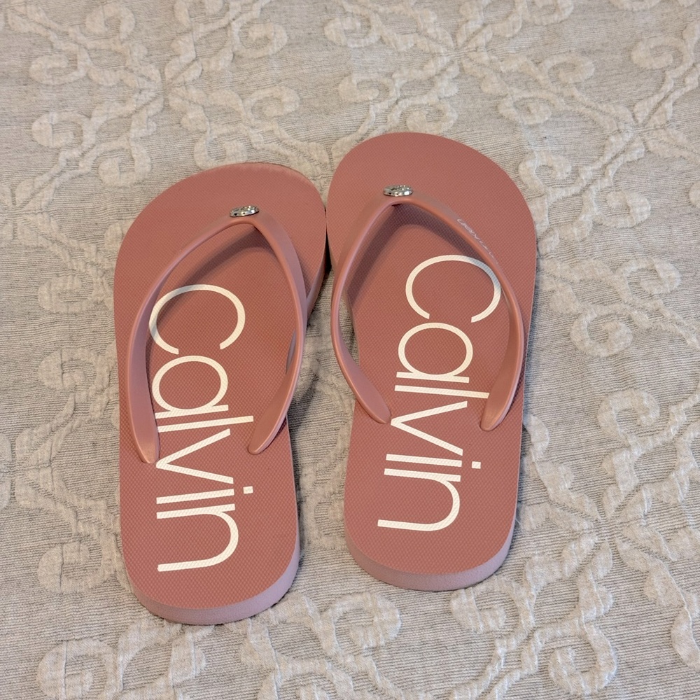 Calvin Klein flip flops